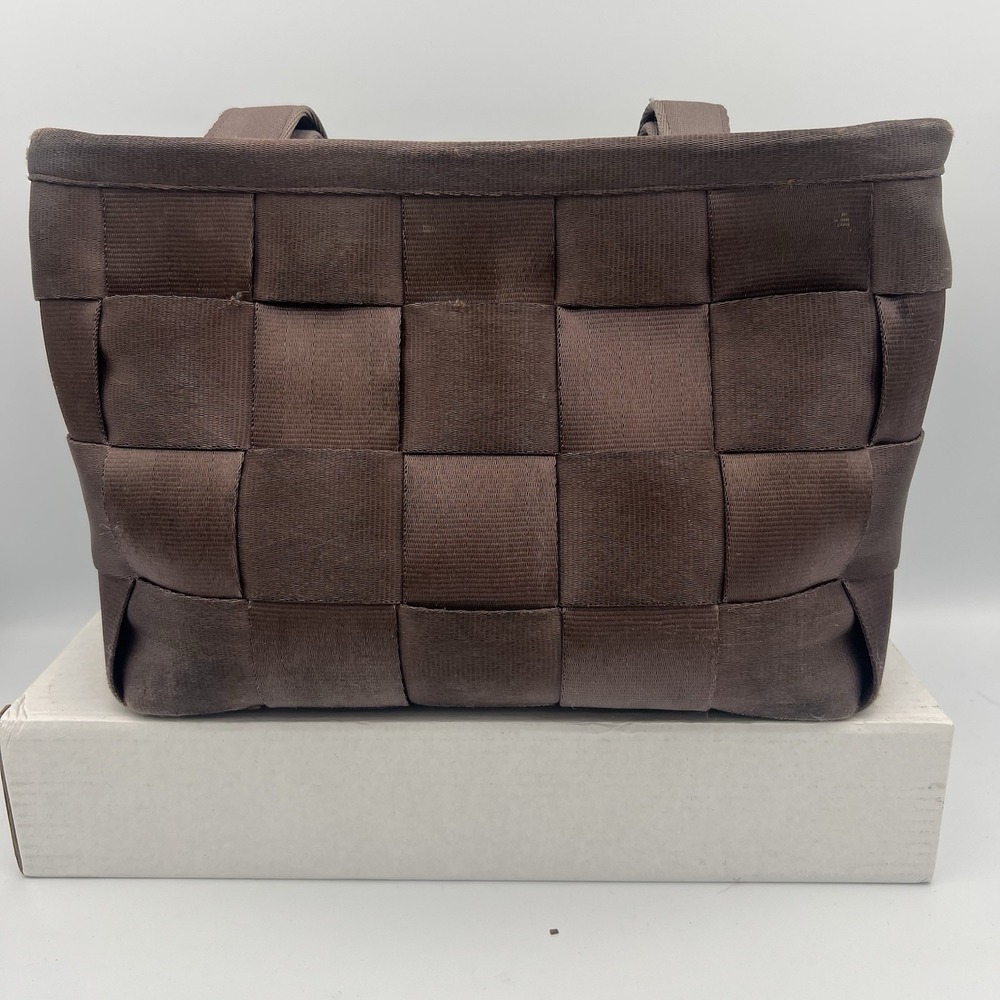 HARVEYS The Original Seatbelt Small Tote‎ Shoulder Bag Purse Brown Vintage - Picture 2 of 9
